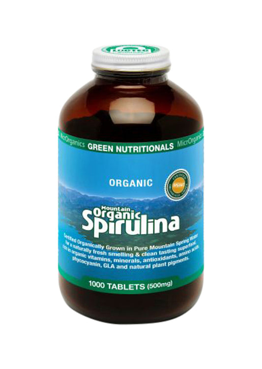 Green Nutritionals Org Spirulina Mountain 500mg 1000t