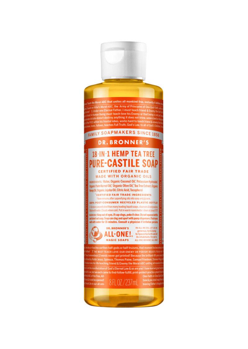 Dr. Bronner's Pure Castile Soap Liq (hemp) Tea Tree 237ml