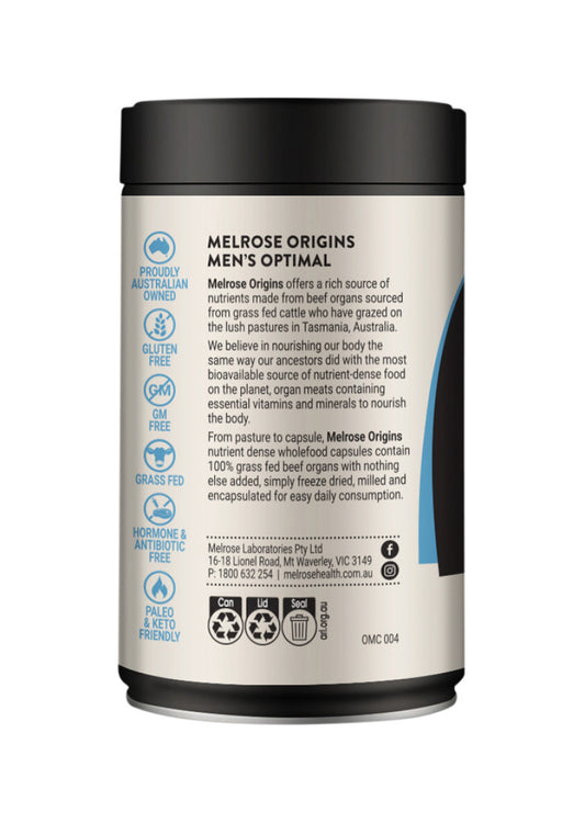 Melrose Men's Optimal (Grass Fed Beef Organs) 120c