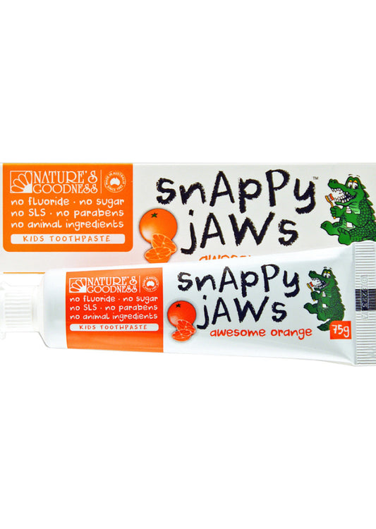 Nat Goodness Snappy Jaws Toothpaste Awesome Orange 75g