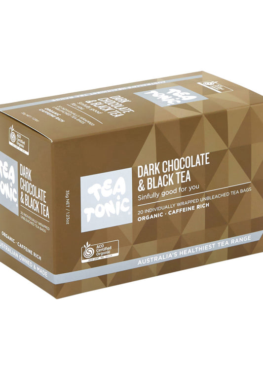 Tea Tonic Organic Dark Chocolate and Black Tea x 20 Tea Bags