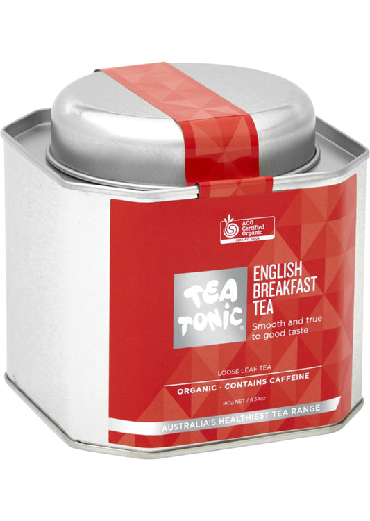 Tea Tonic Organic English Breakfast Tea Caddy Tin 180g