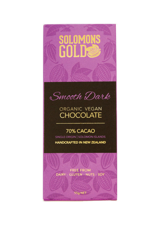 Solomons Gold Org Choc Dark Smooth 55g