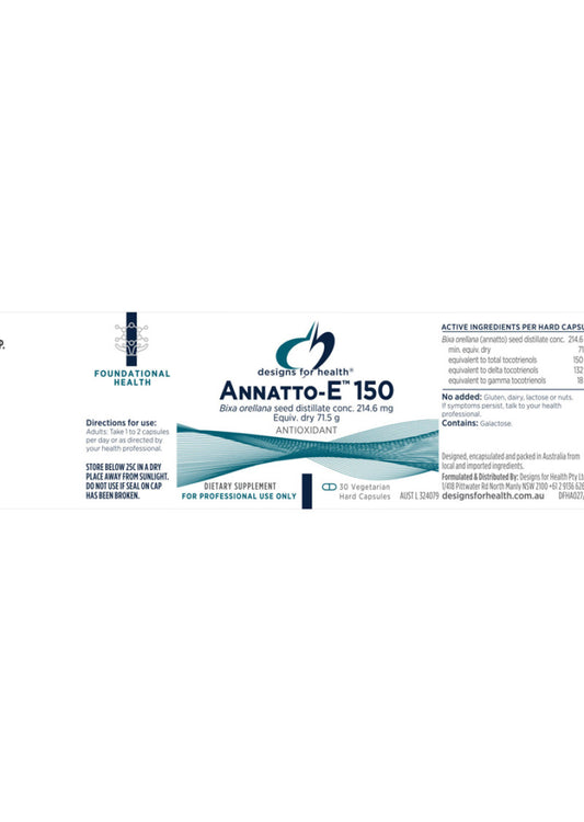 Designs for Health Annatto-E 150 30vc