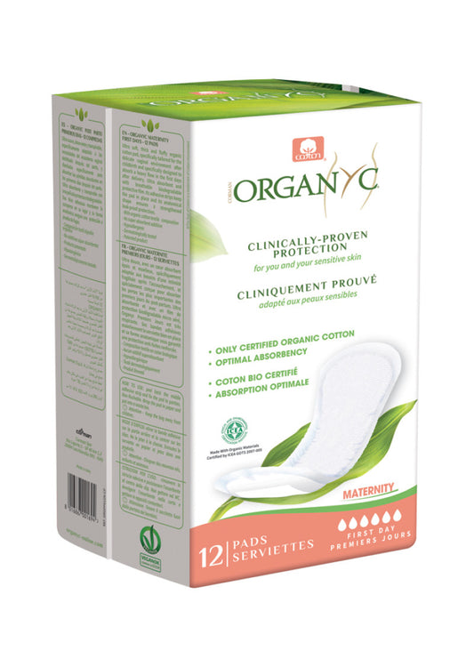 Organyc Org Pads Maternity (First Days) x 12 Pack