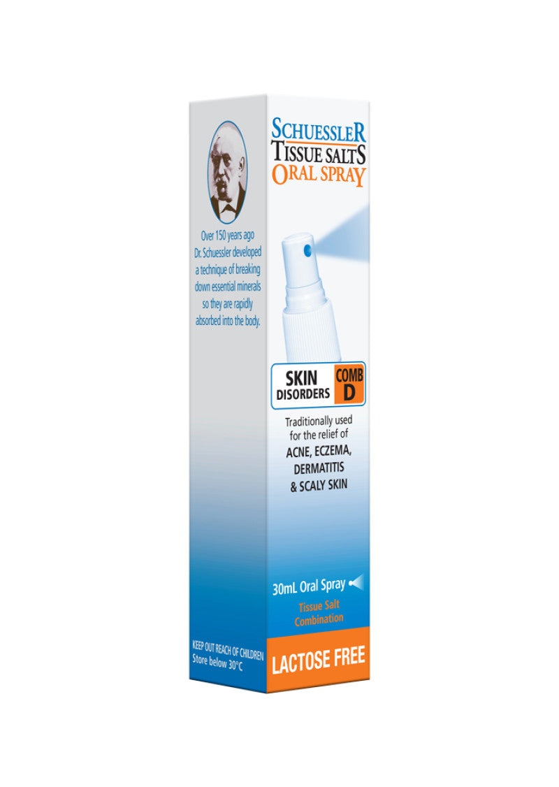 Martin Pleasance Tissue Salts Comb D (Skin Disorders) Spray 30ml