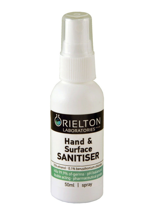 Orielton Laboratories Hand and Surface Sanitiser 50ml Spray