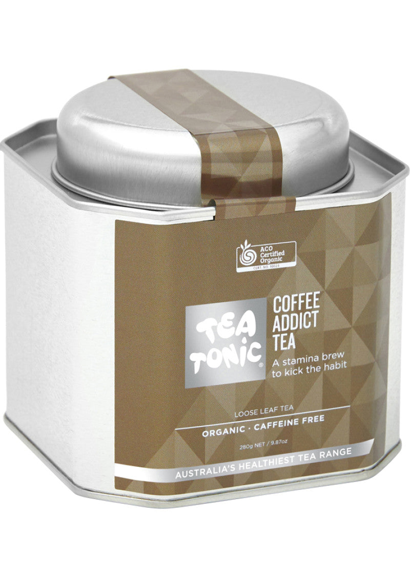 Tea Tonic Organic Coffee Addict Tea Caddy Tin 280g