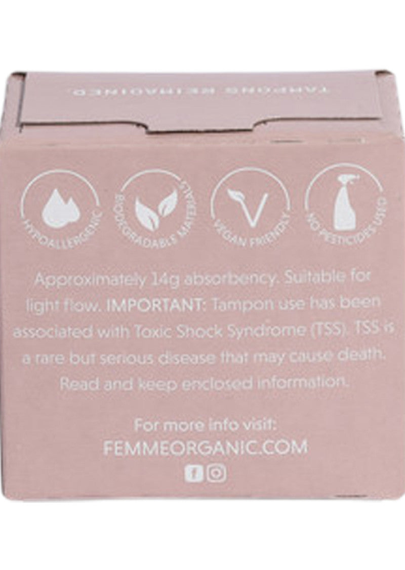 Femme Organic Org Tampons Super x 15 Pack