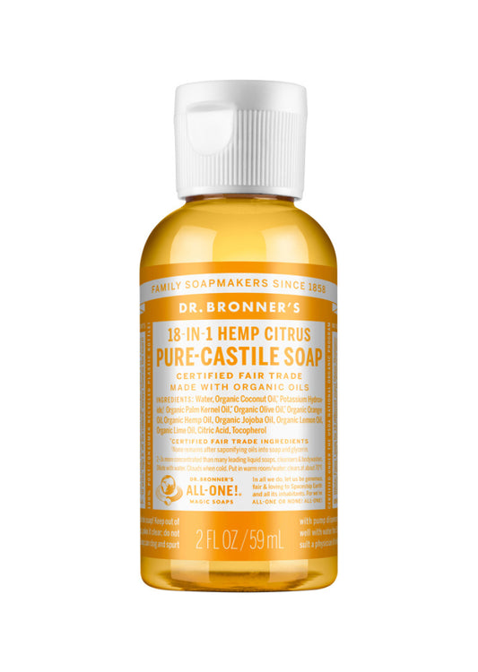 Dr. Bronner's Pure Castile Soap Liquid (Hemp 18 in 1) Citrus 59ml