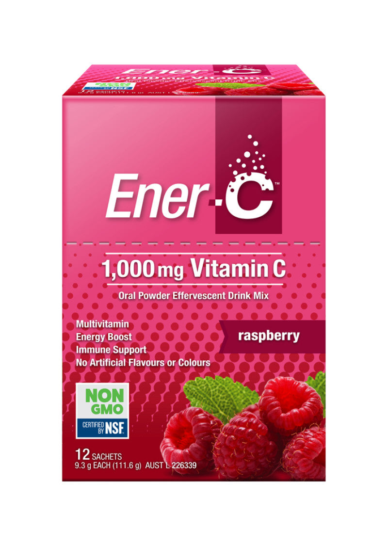 Martin Pleasance Ener C Vit C Raspberry Sachet 9.3g x 12 Pk