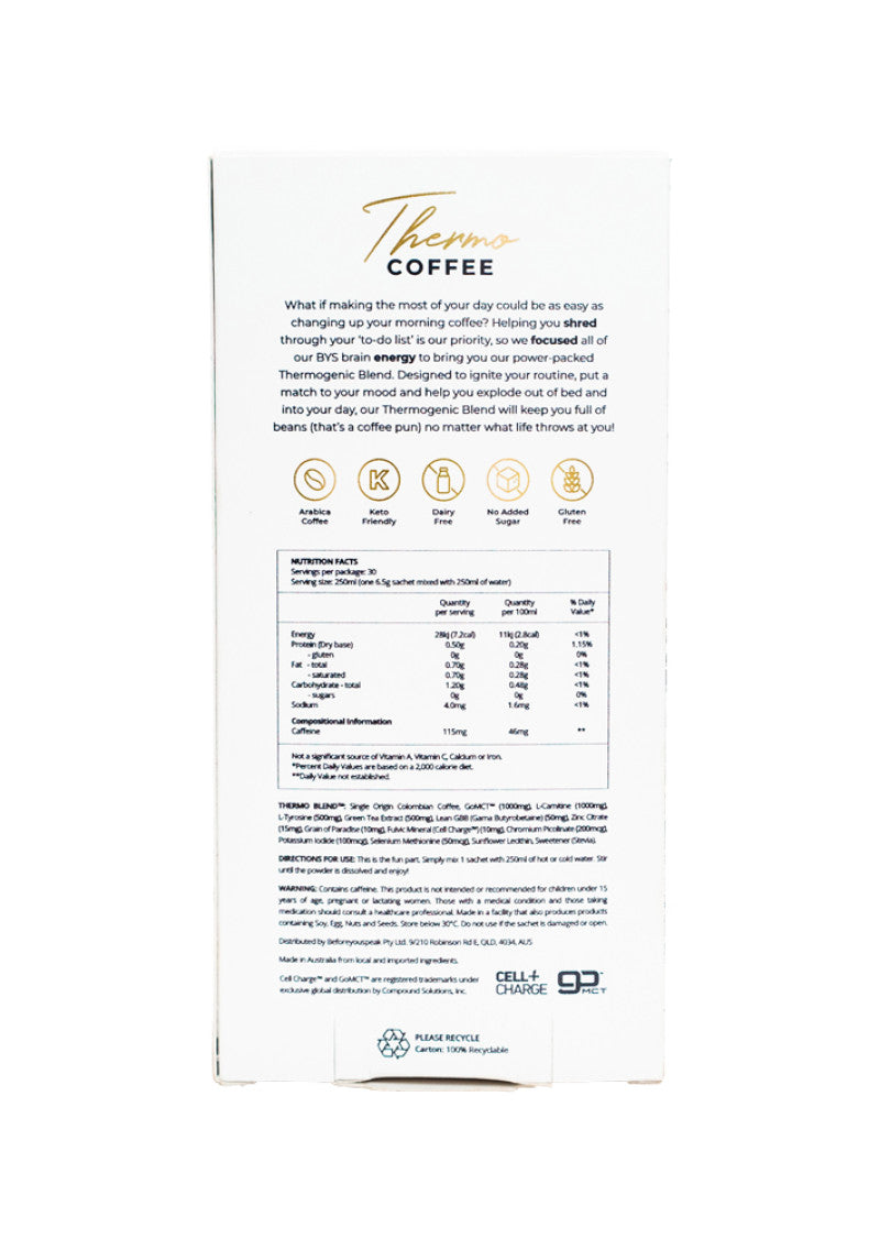 Before You Speak Coffee Thermo Original 6.5g x 30 Pack