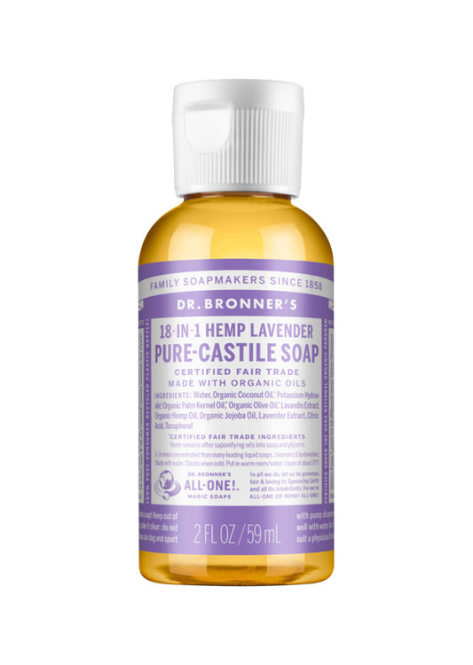 Dr. Bronner's Pure Castile Soap Liquid (Hemp 18 in 1) Lavender 59ml