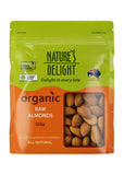 Natures Delight Organic Almonds Raw 325g