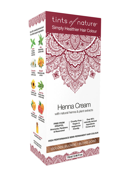 Tints of Nature Henna Cream (Hair Semi Perm) Golden Blonde 70ml