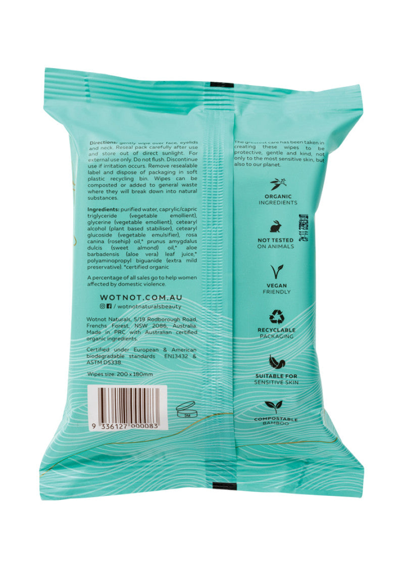 Wotnot Nat Wipes Face Sensitive (Soft Pack) x 25 Pack