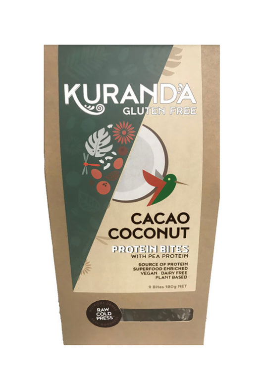 Kuranda Gluten Free Protein Bites Cacao Coconut 20g x 9 Pack