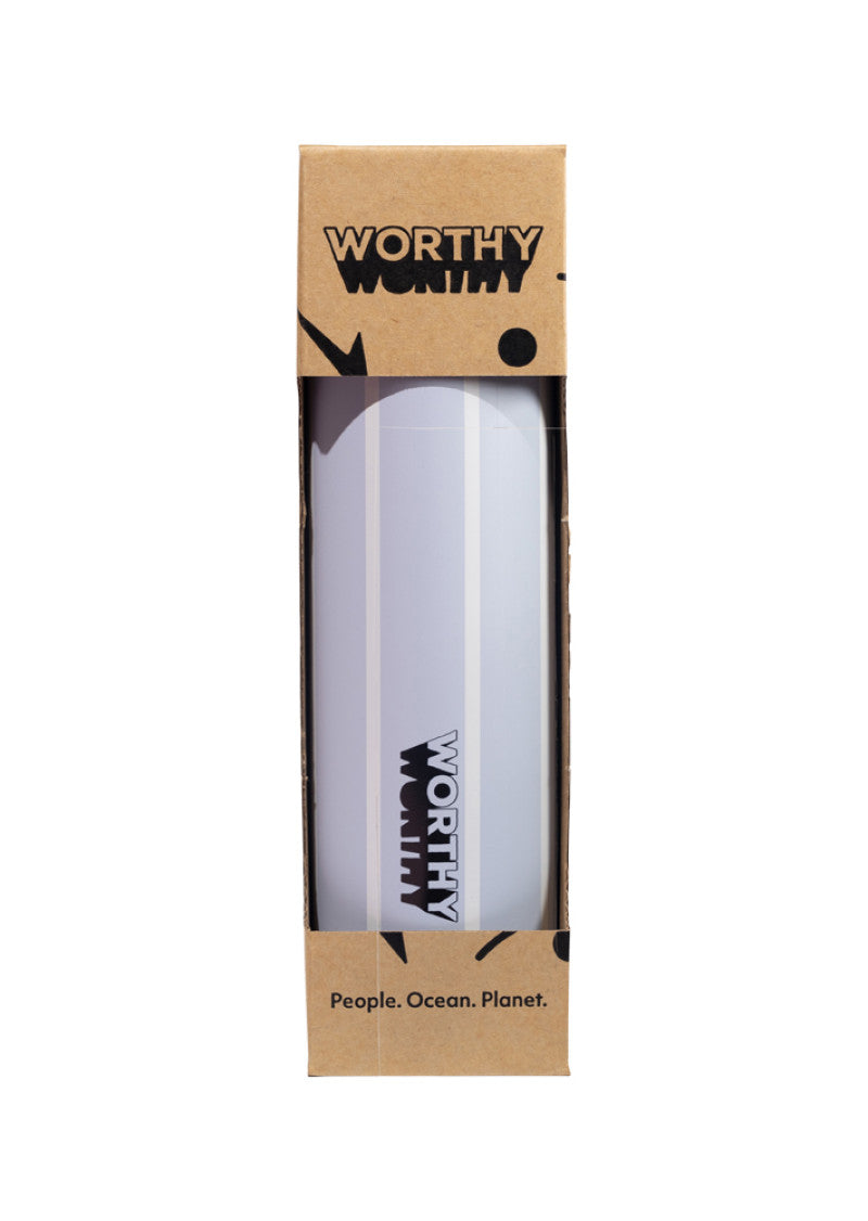 Worthy Bottle Sugarcane Blue Steel Striped 750ml