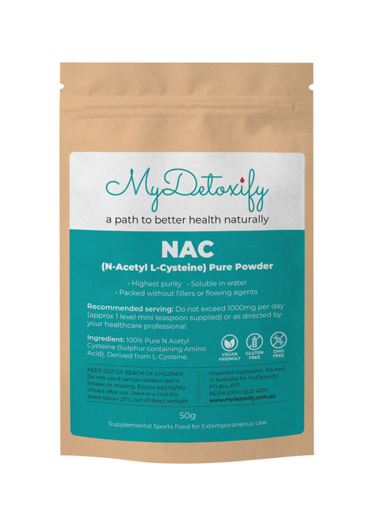 MyDetoxify NAC (N Acetyl L Cysteine) Pure Powder 50g