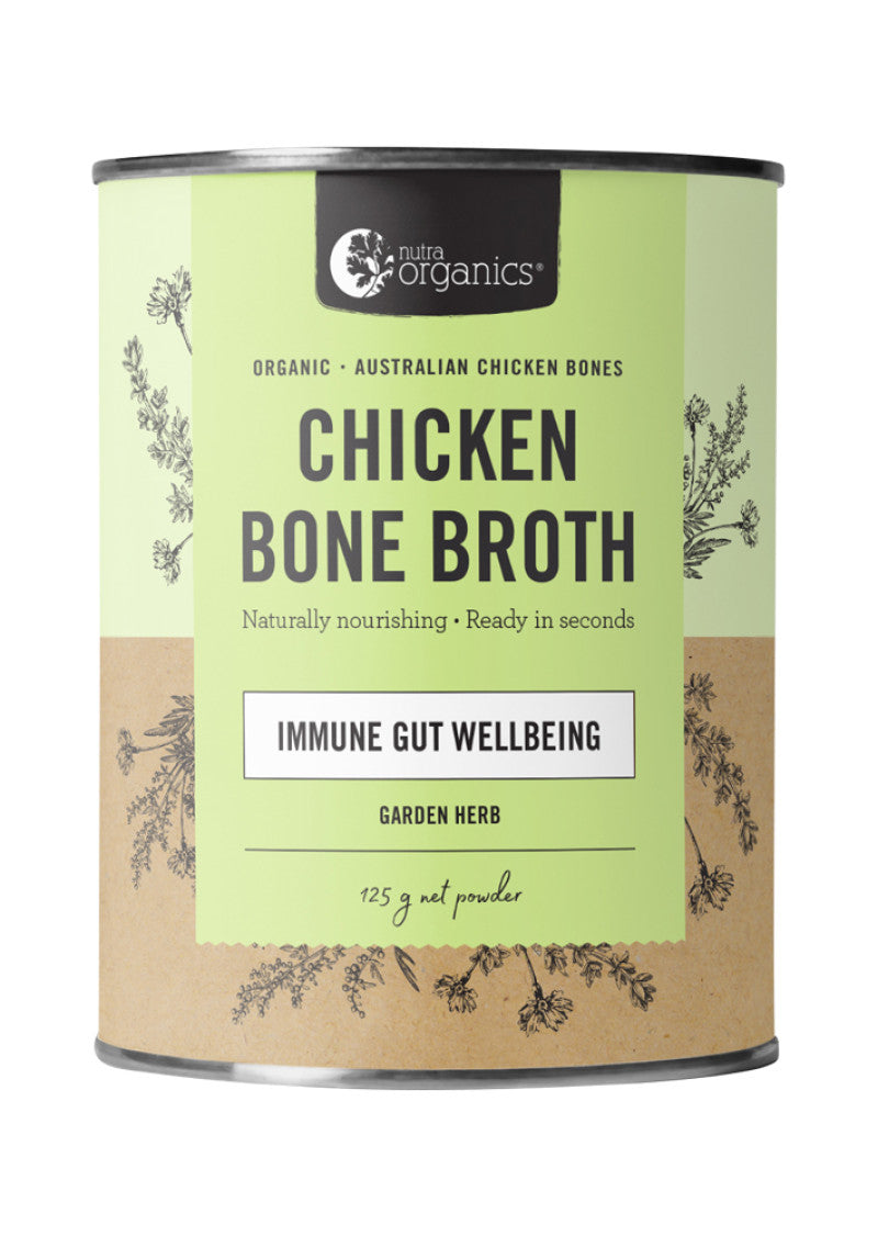 Nutra Organics Bone Broth Chicken Garden Herb 125g