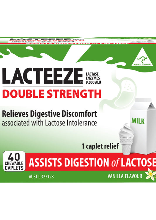 Lacteeze Double Strength Chewable 40c