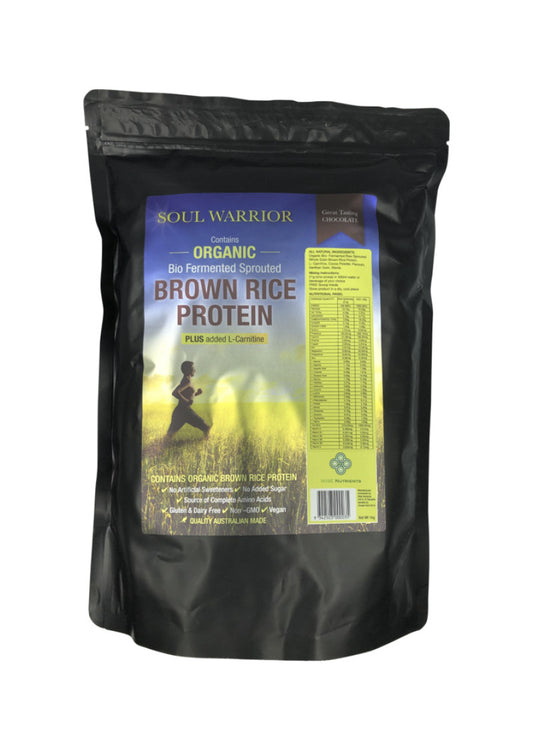 Wise Nut. Soul Warrior Org Protein Brown Rice Chocolate w Carnitine 1kg