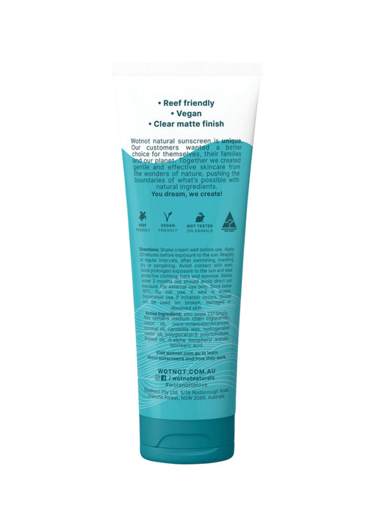 Wotnot Nat Natural Sunscreen SPF 50 Plus 125g