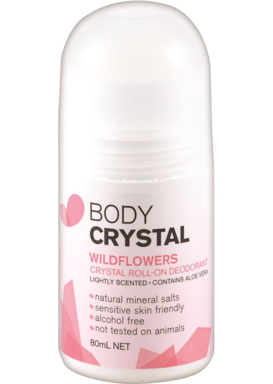 Body Crystal Deodorant Roll On Wildflowers 80ml