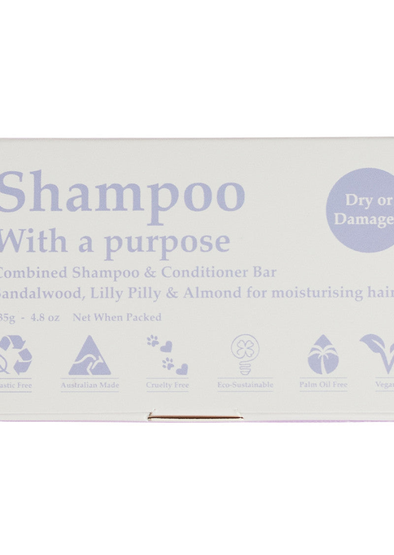 Shampoo w a Purpose Bar Shampoo Conditioner Dry or Damaged 135g