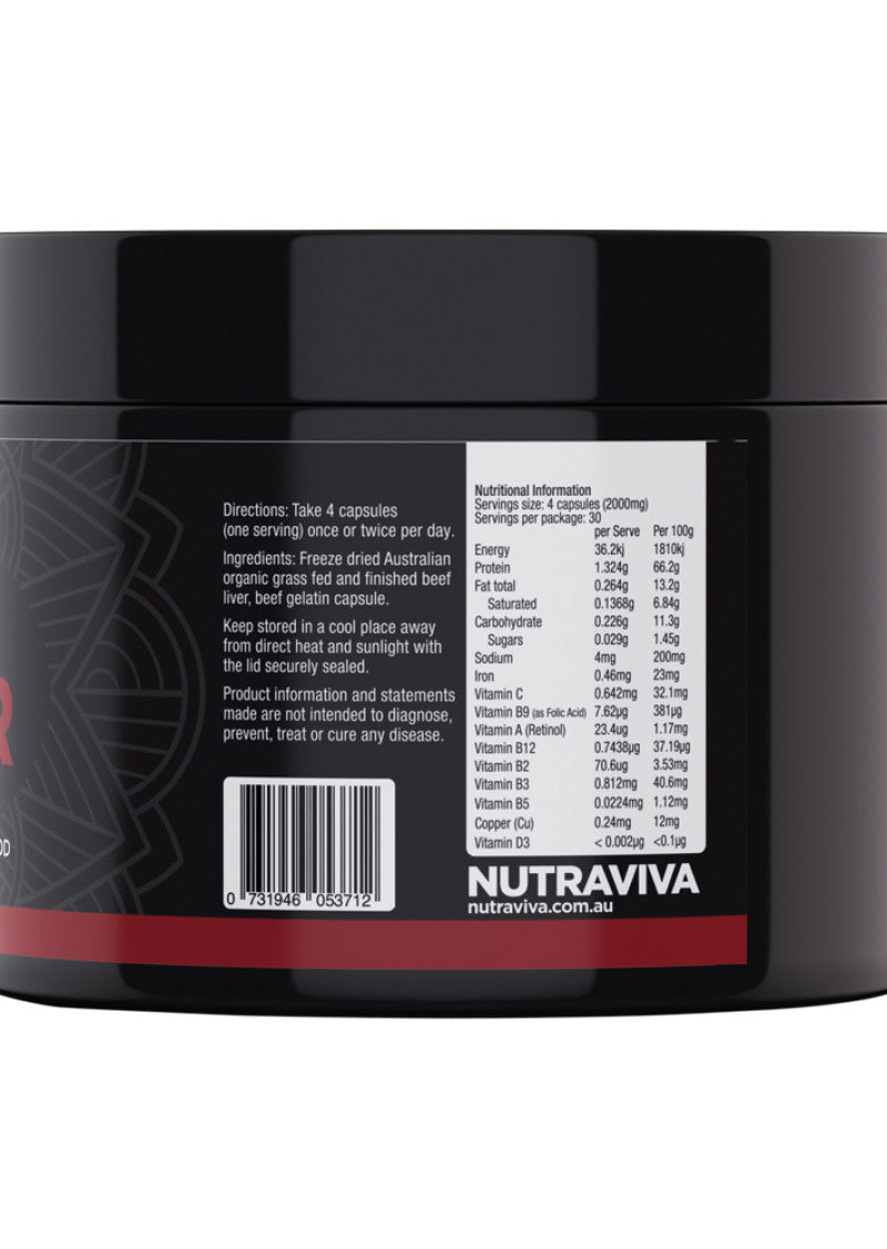 Nutraviva Beef Liver Organic 120c