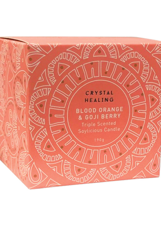 Distillery Soy Candle Crystal Healing BloodOrange Goji 190g