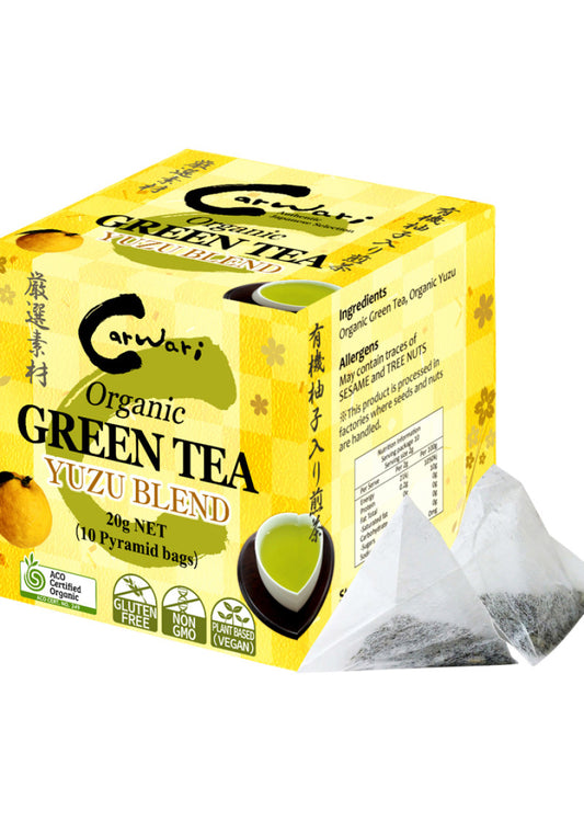 Carwari Green Tea Yuzu Blend X 10 Pyramid Bags