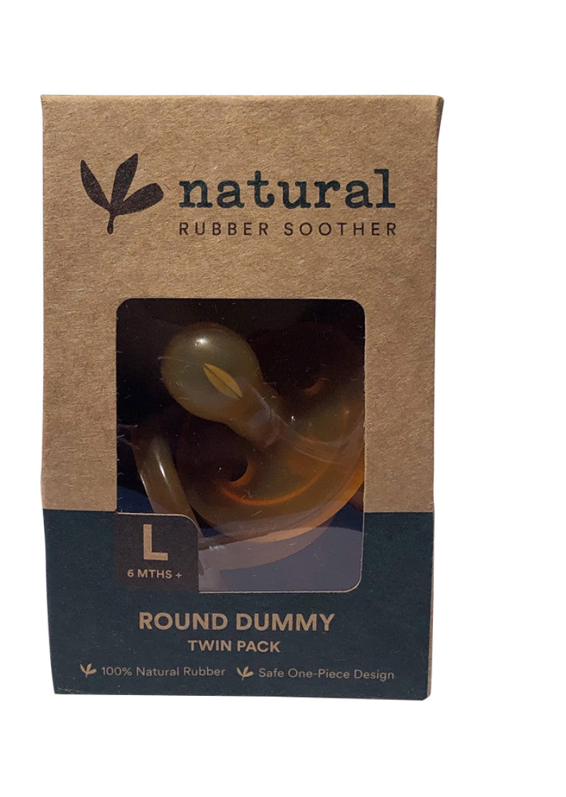 Nat Rubber Soother Round Dummy Large Twin