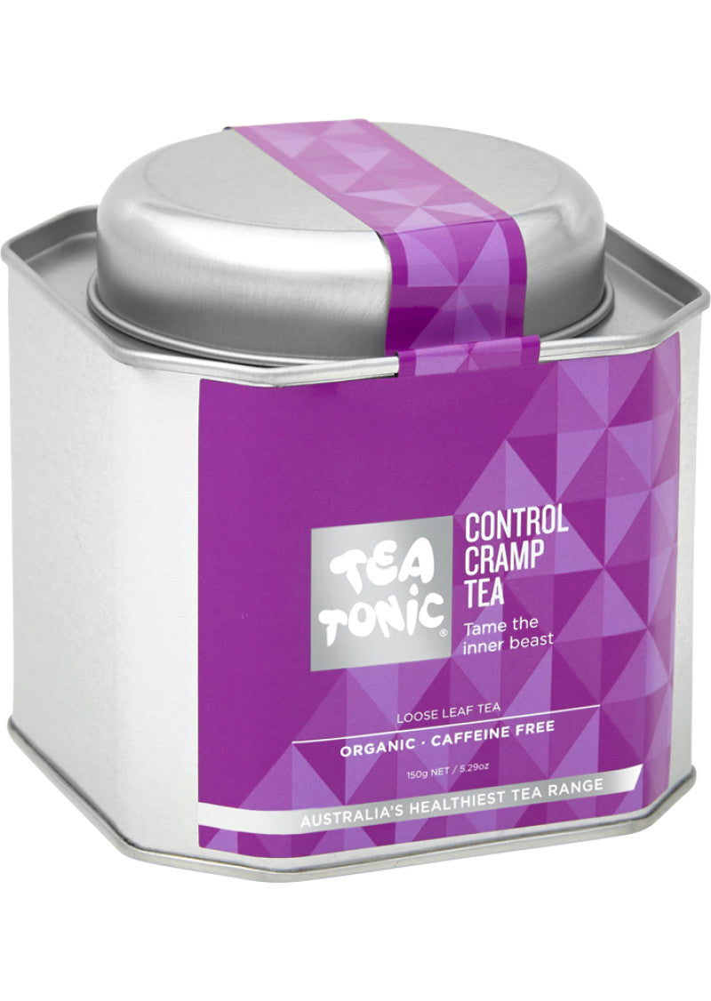 Tea Tonic Organic Control Cramp Tea Caddy Tin 150g