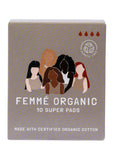 Femme Organic Org Pads Super x 10 Pack