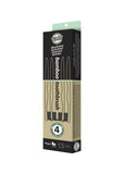 Essenzza Fuss Free Toothbrush Bamboo Activ Charcoal Soft 4pk