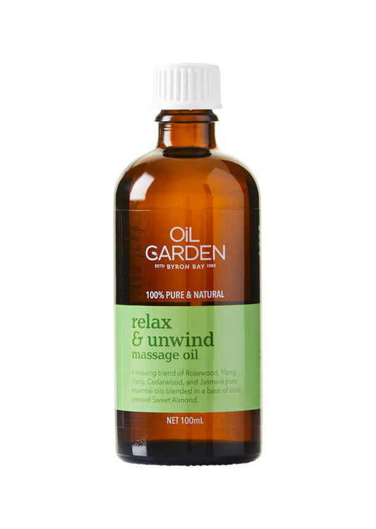 Oil Garden Massage Oil Blend Relax Unwind 100ml