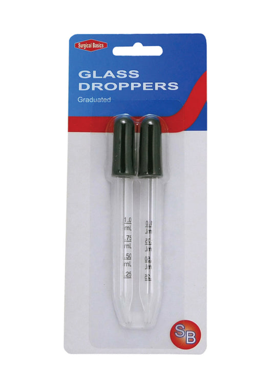 Medicine Dropper Glass x 2 Pack