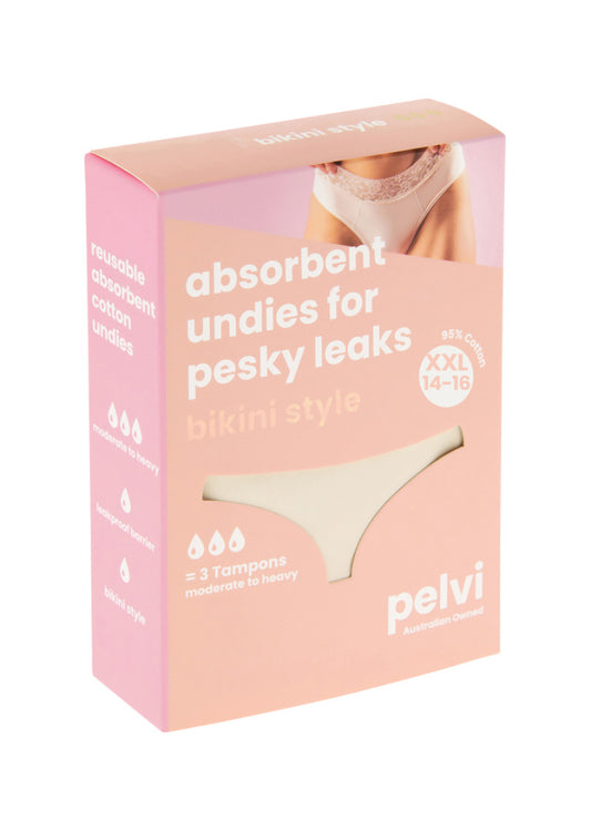 Pelvi Underwear Leakproof Bikini Beige XL