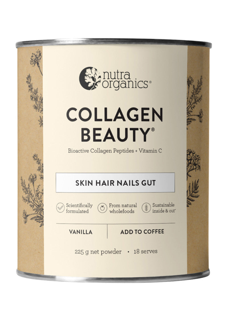 Nutra Organics Collagen Beauty (For Coffee) Vanilla 225g