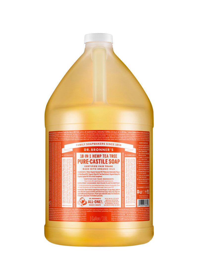 Dr. Bronner's Pure Castile Soap Liq (hemp) Tea Tree 3.78l