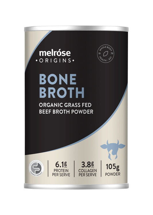 Melrose Bone Broth (Org Grass Fed Beef) Powder 105g