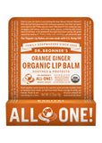 Dr. Bronner's Organic Lip Balm Orange Ginger 4g