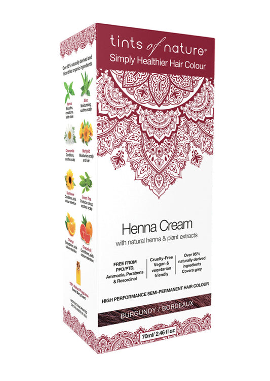 Tints of Nature Henna Cream (Hair Semi Perm) Burgundy 70ml