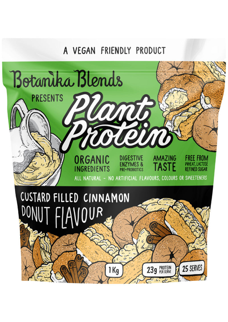 Botanika Blends Plant Protein Custard Filled Cinnamon Donut 1kg