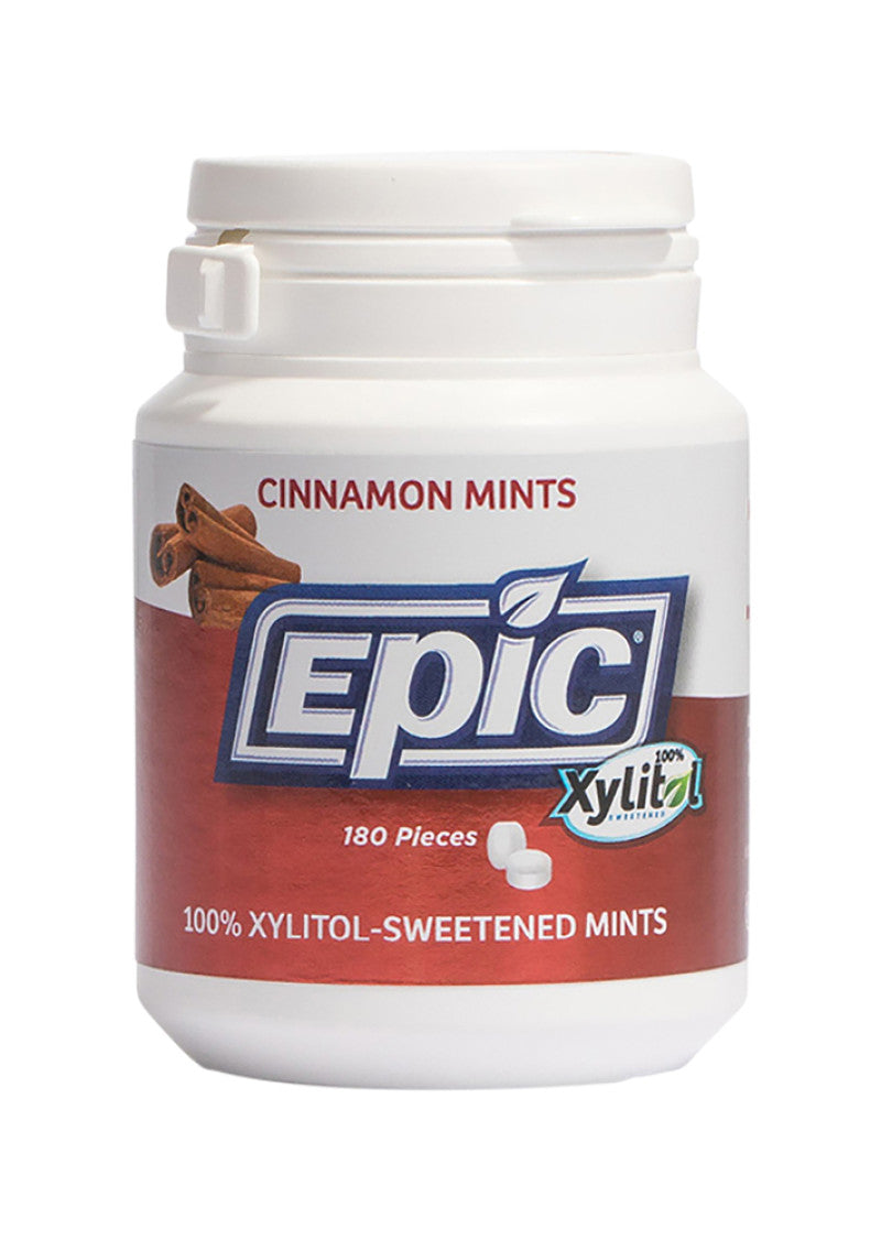 Epic Mints Xylitol Cinnamon 180 Piece Tub