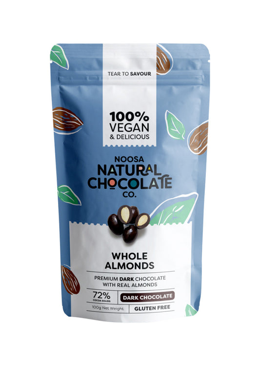 Noosa Natural Dark Chocolate Whole Almonds 100g