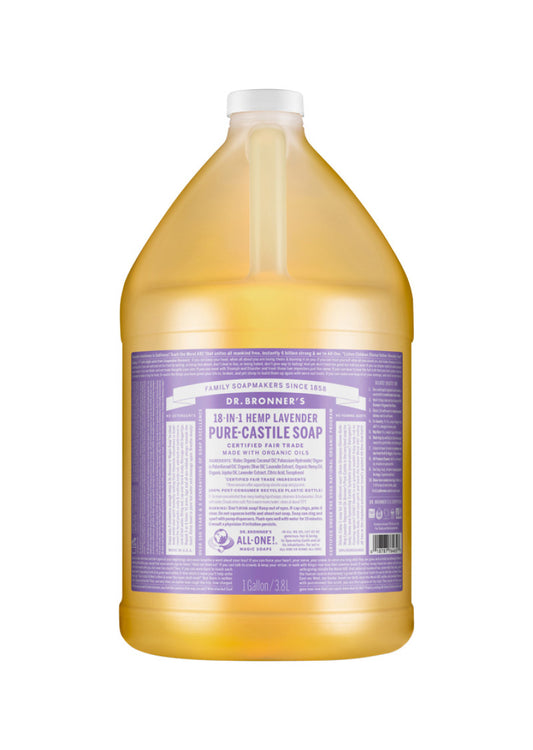 Dr. Bronner's Pure Castile Soap Liquid (Hemp 18 in 1) Lavender 3.78L