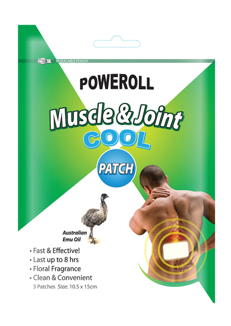 PoweRoll Muscle and Joint Patch Cool x 3 Pack