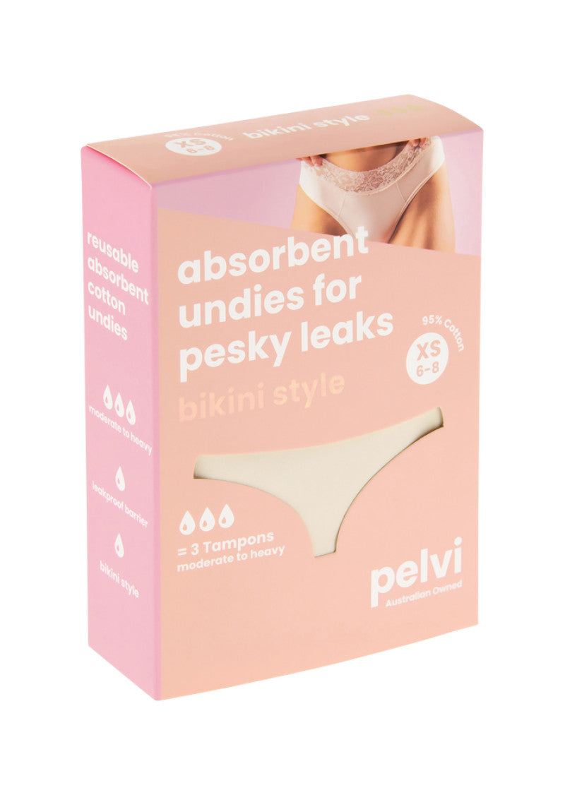 Pelvi Underwear Leakproof Bikini Beige XS